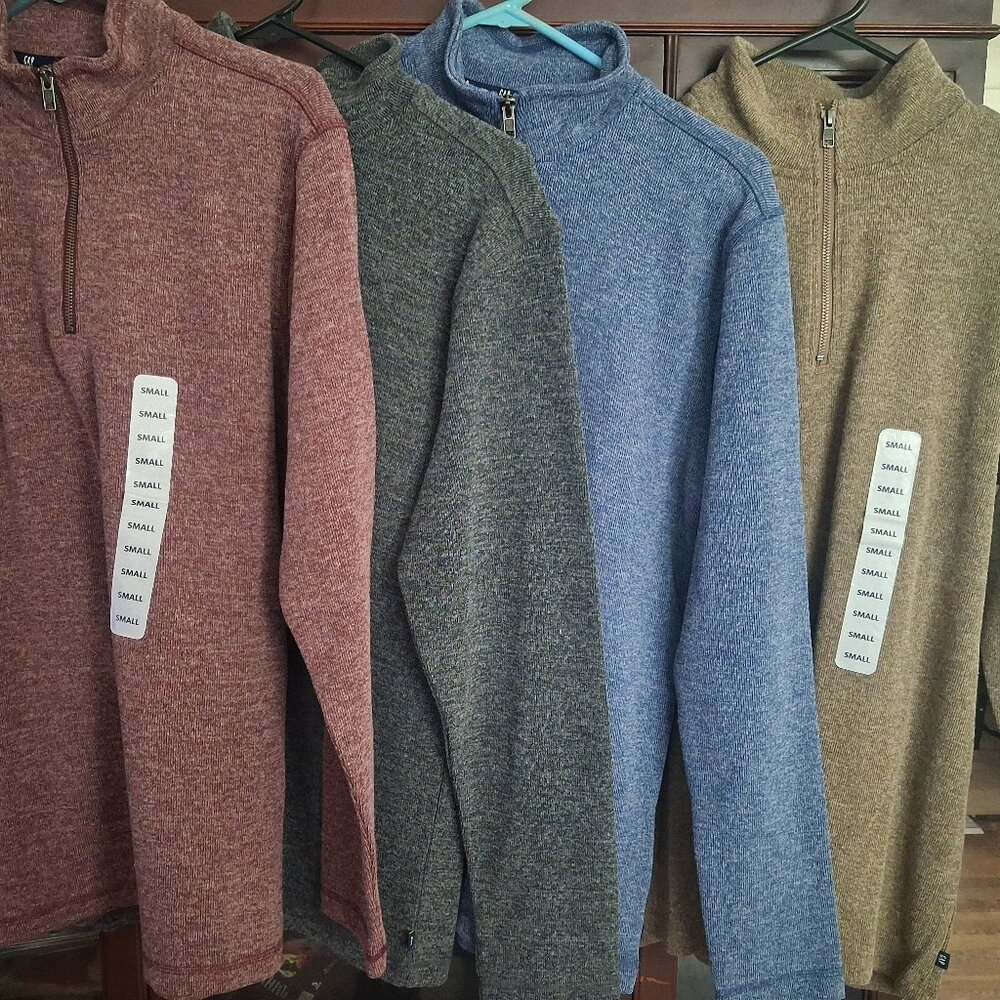 GAP 3/4 ZIP BLUE